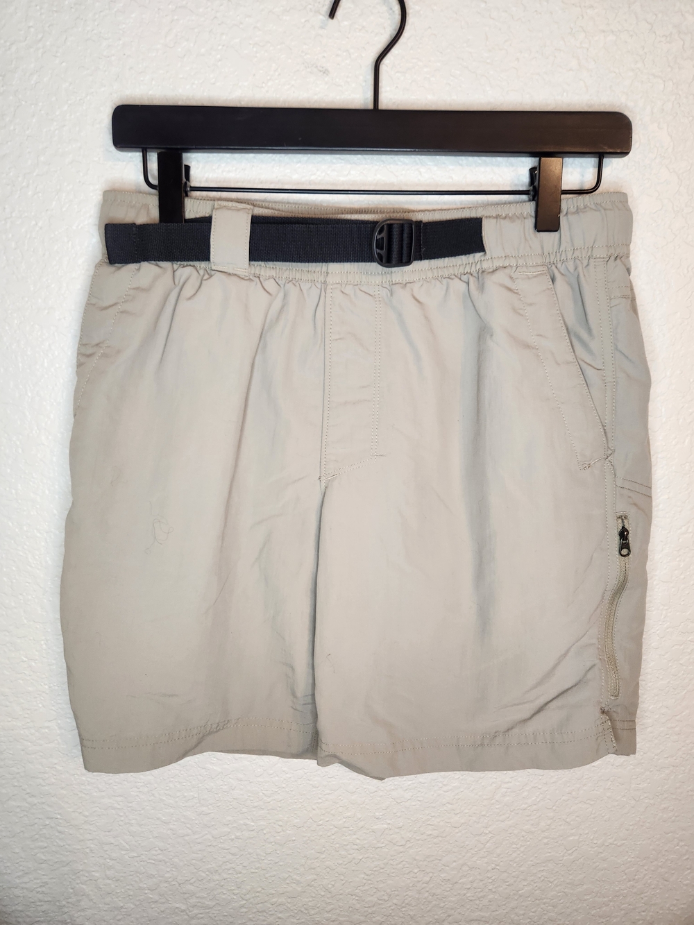 Columbia Cargo Shorts Mens Large   Belted Pull On Khaki Light beige  S